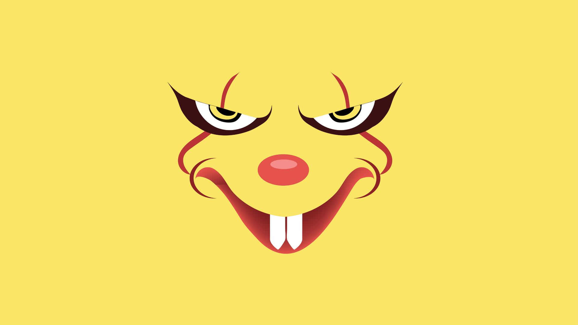 Face Of Pennywise Yellow Baddie Background