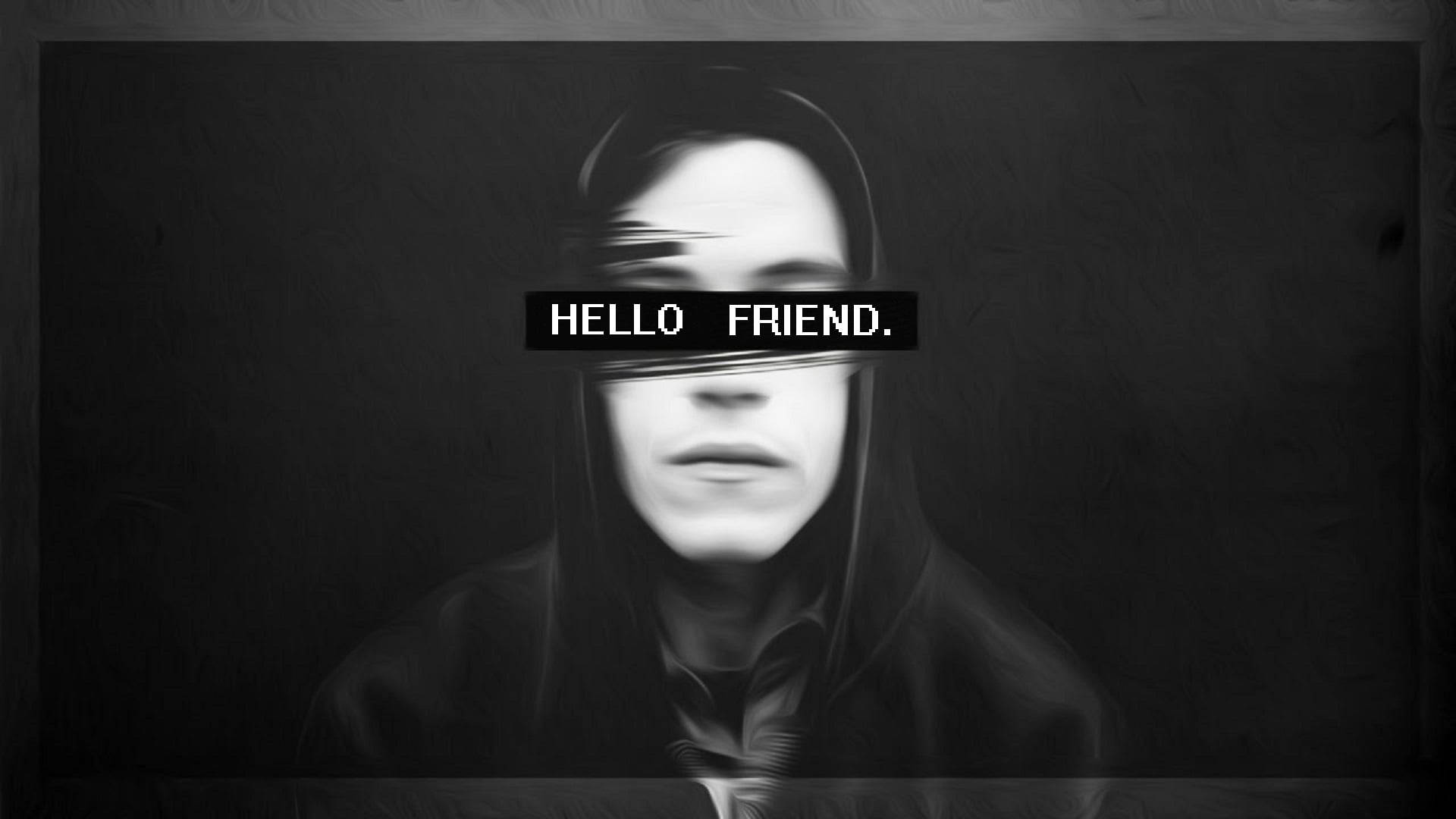 Face With Hello Friend Text Background