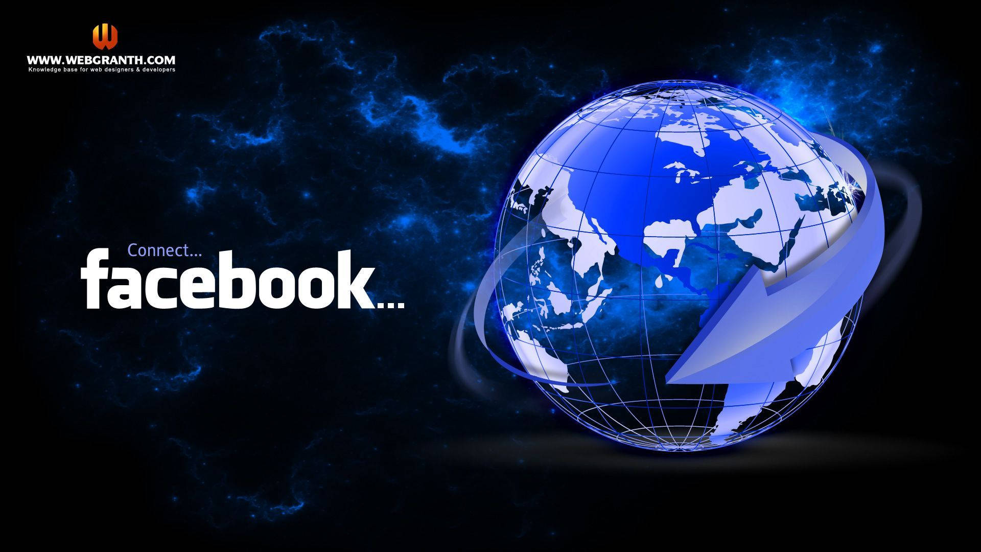 Facebook Globe Black Desktop Background