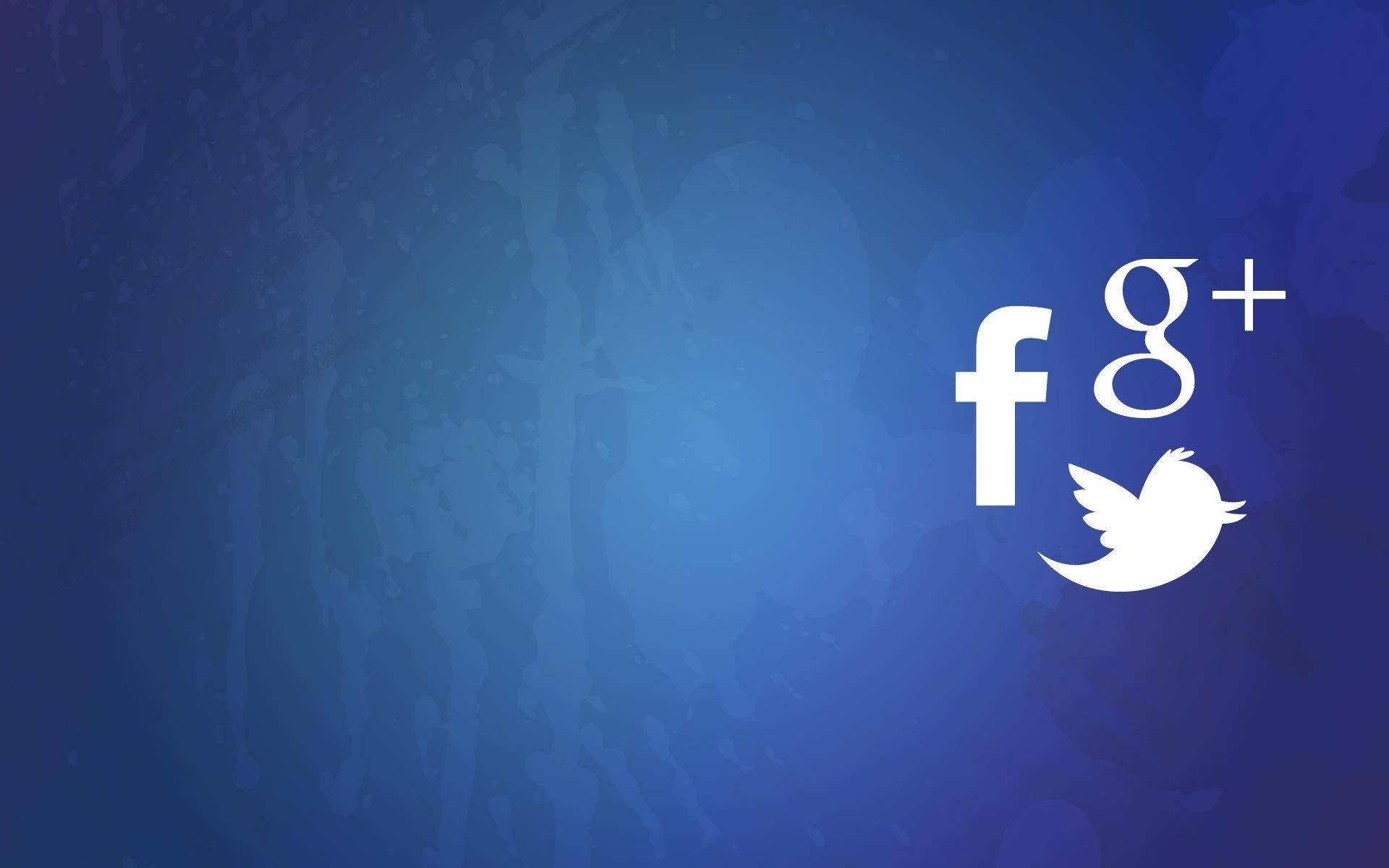 Facebook Twitter And Google Social Network Background