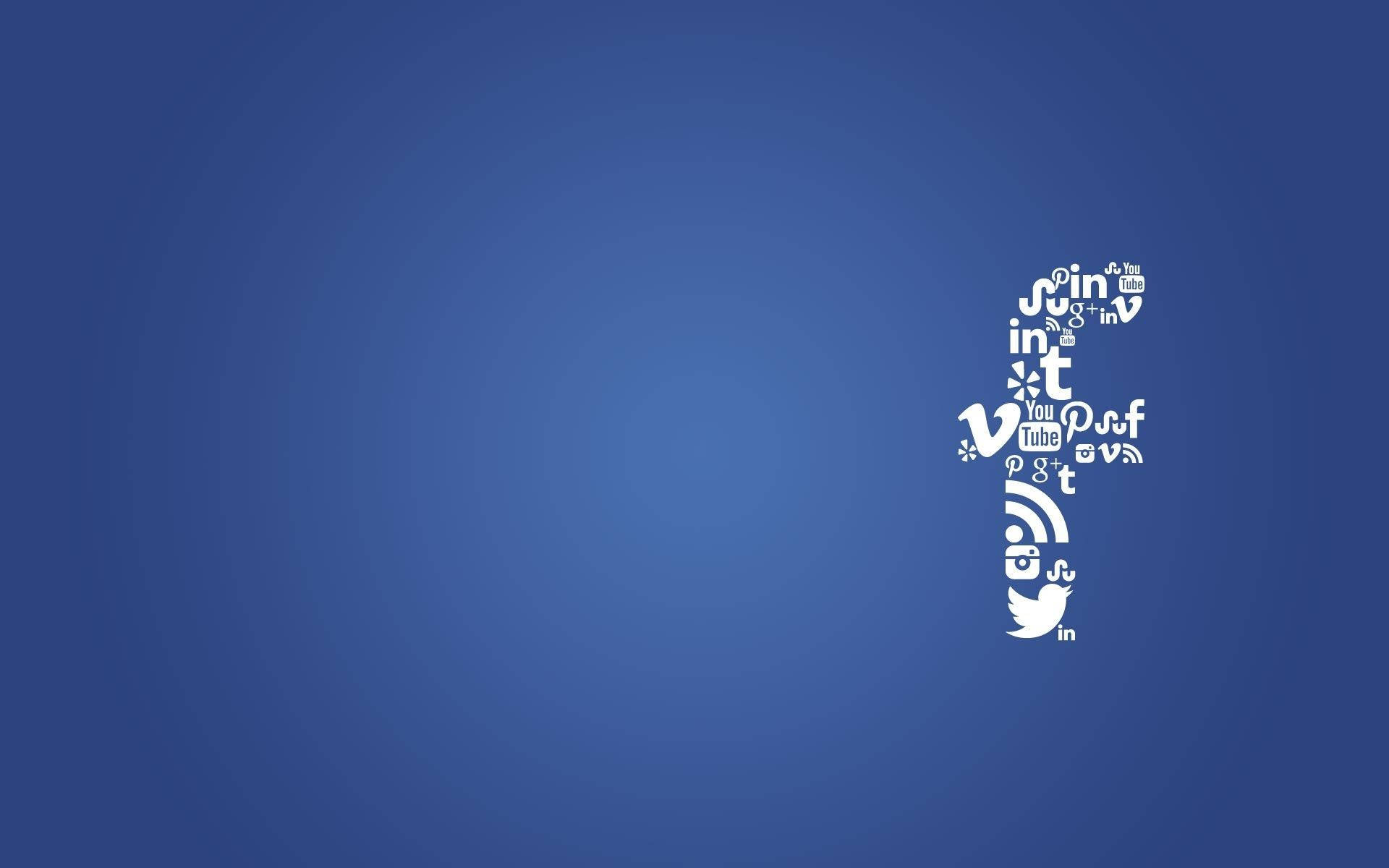 Facebook With Social Media Icons Background