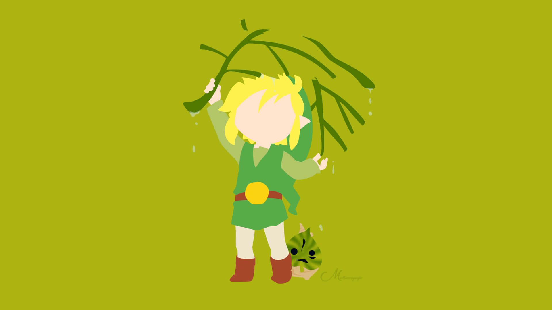 Faceless Drawing Of Toon Link