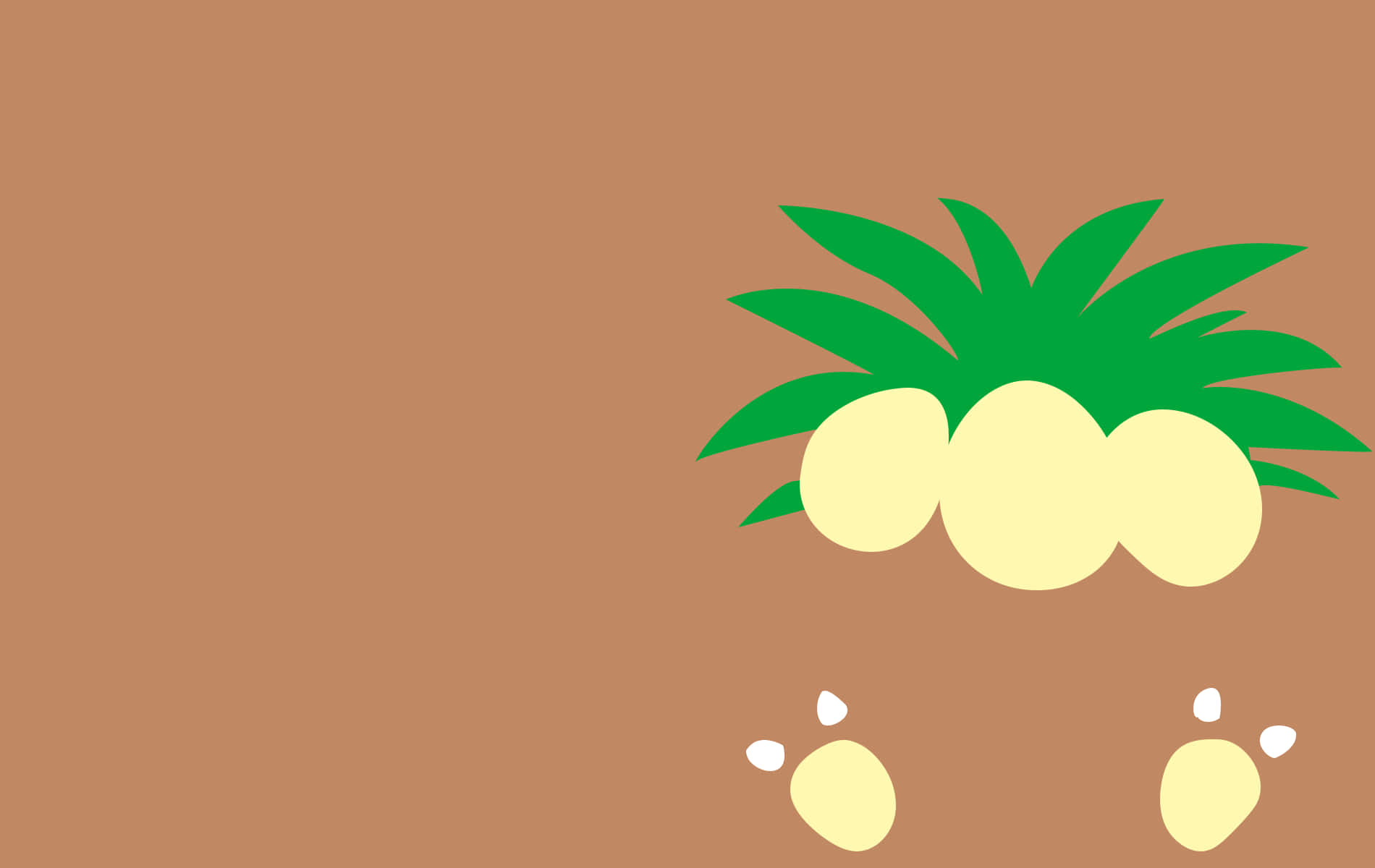 Faceless Exeggutor Graphic With Feet Background