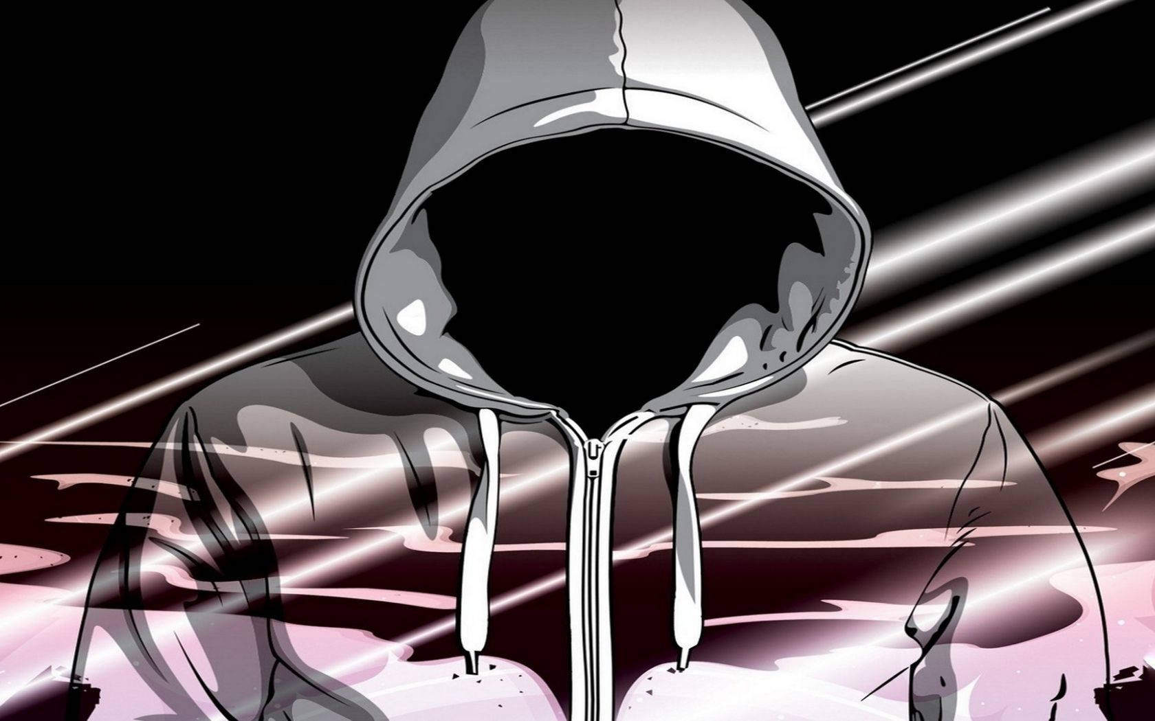 Faceless Hooded Cool Guy Profile Background