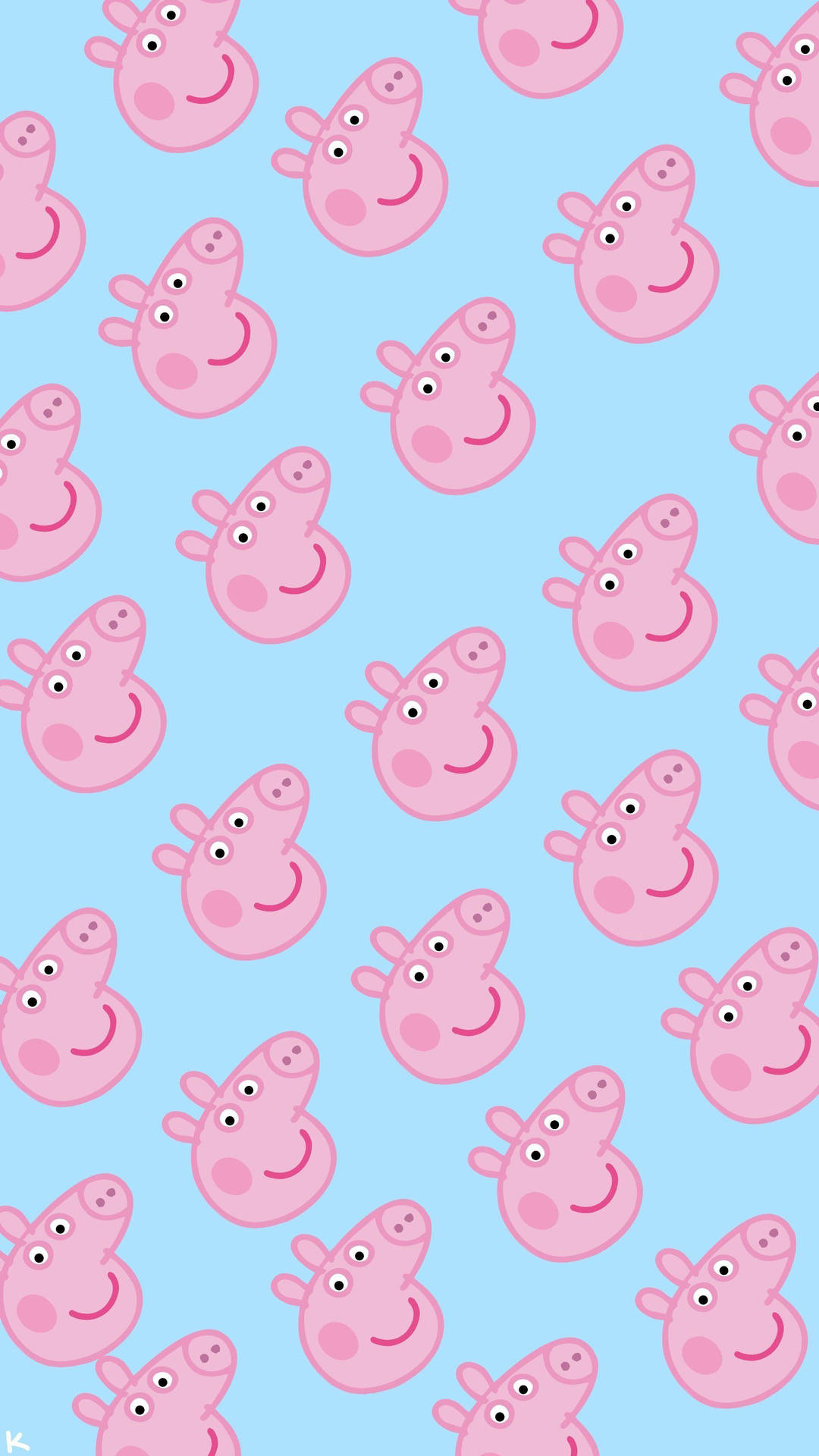 Faces Of Peppa Pig Iphone Background