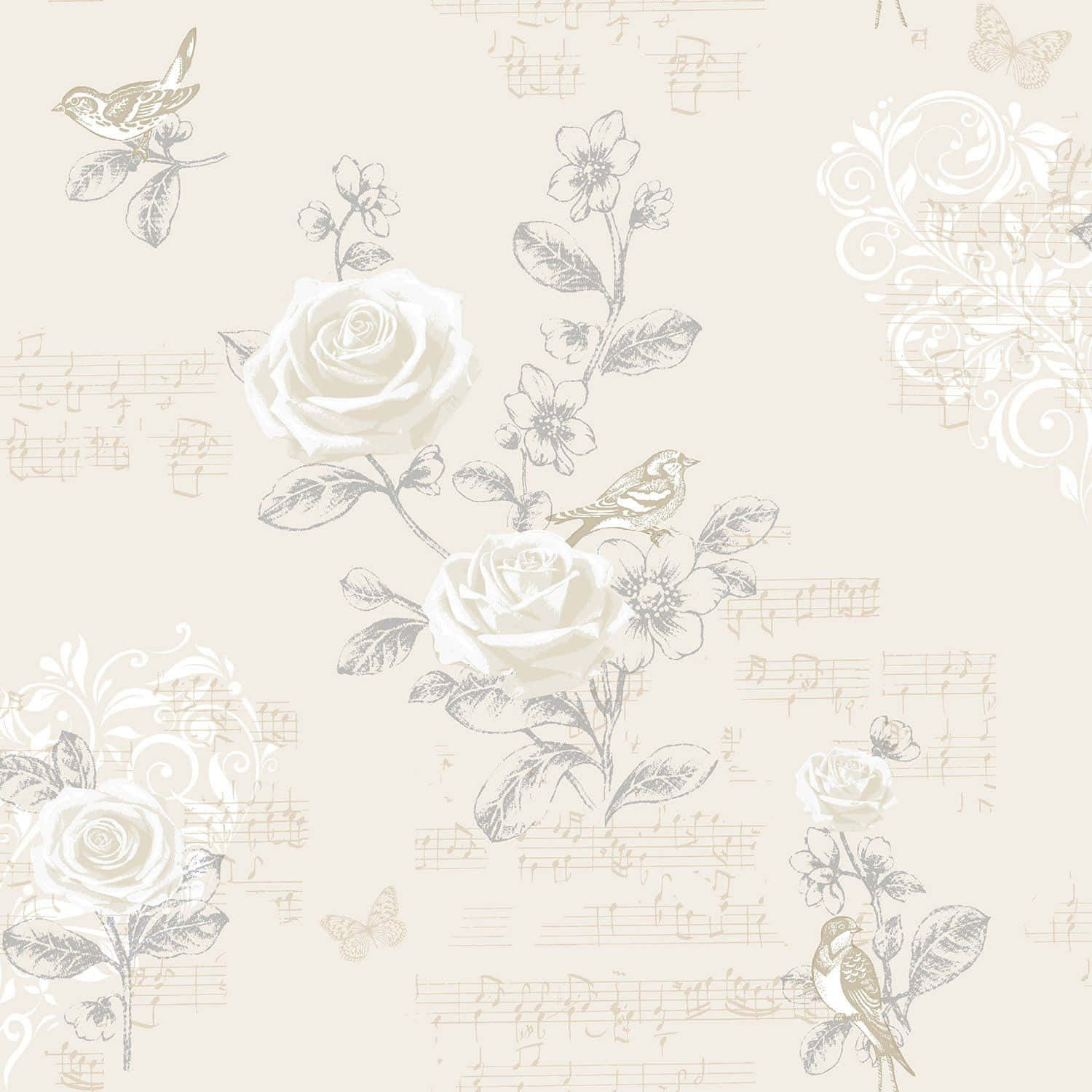 Fade Outlines On A Chic Wallpaper