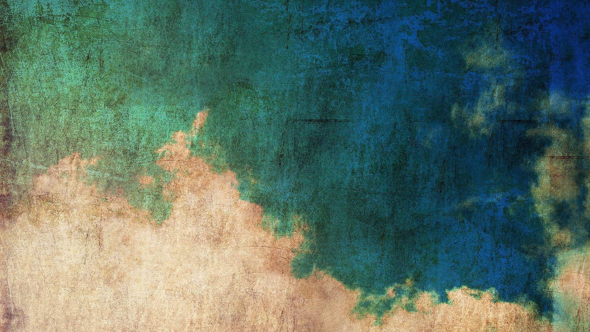 Faded Blue And Brown Paper Vintage Aesthetic Laptop Background