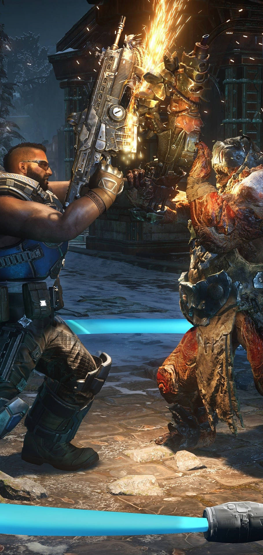 Fahz Fighting Grenadier Gears 5 Phone Background