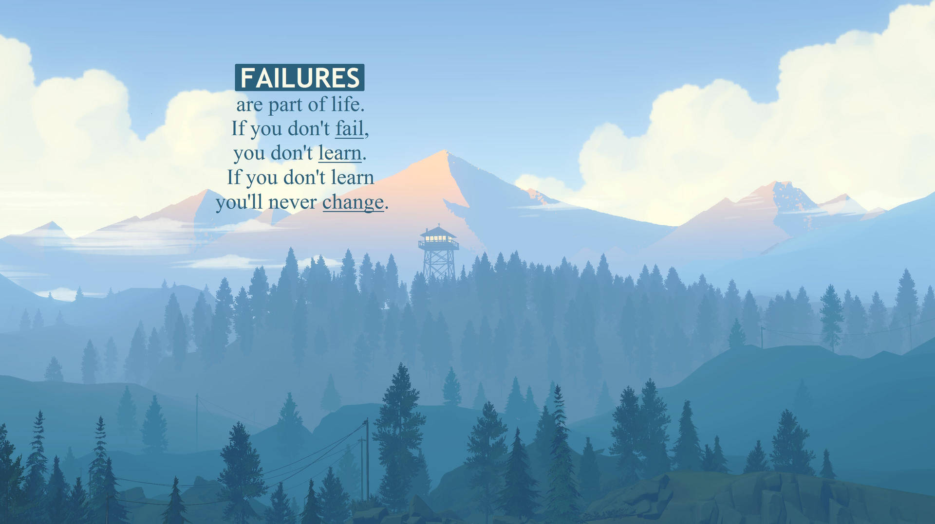 Failure Motivational Desktop Background