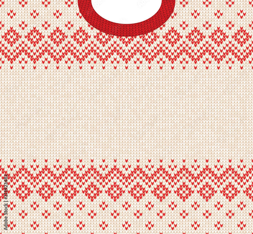 Faint Pink Sweater Red Diamond Pattern Background