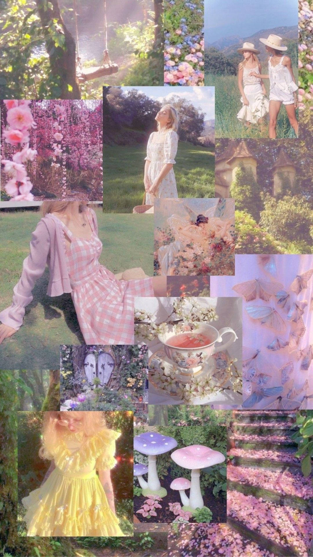 Fairy Aesthetic Collage Background