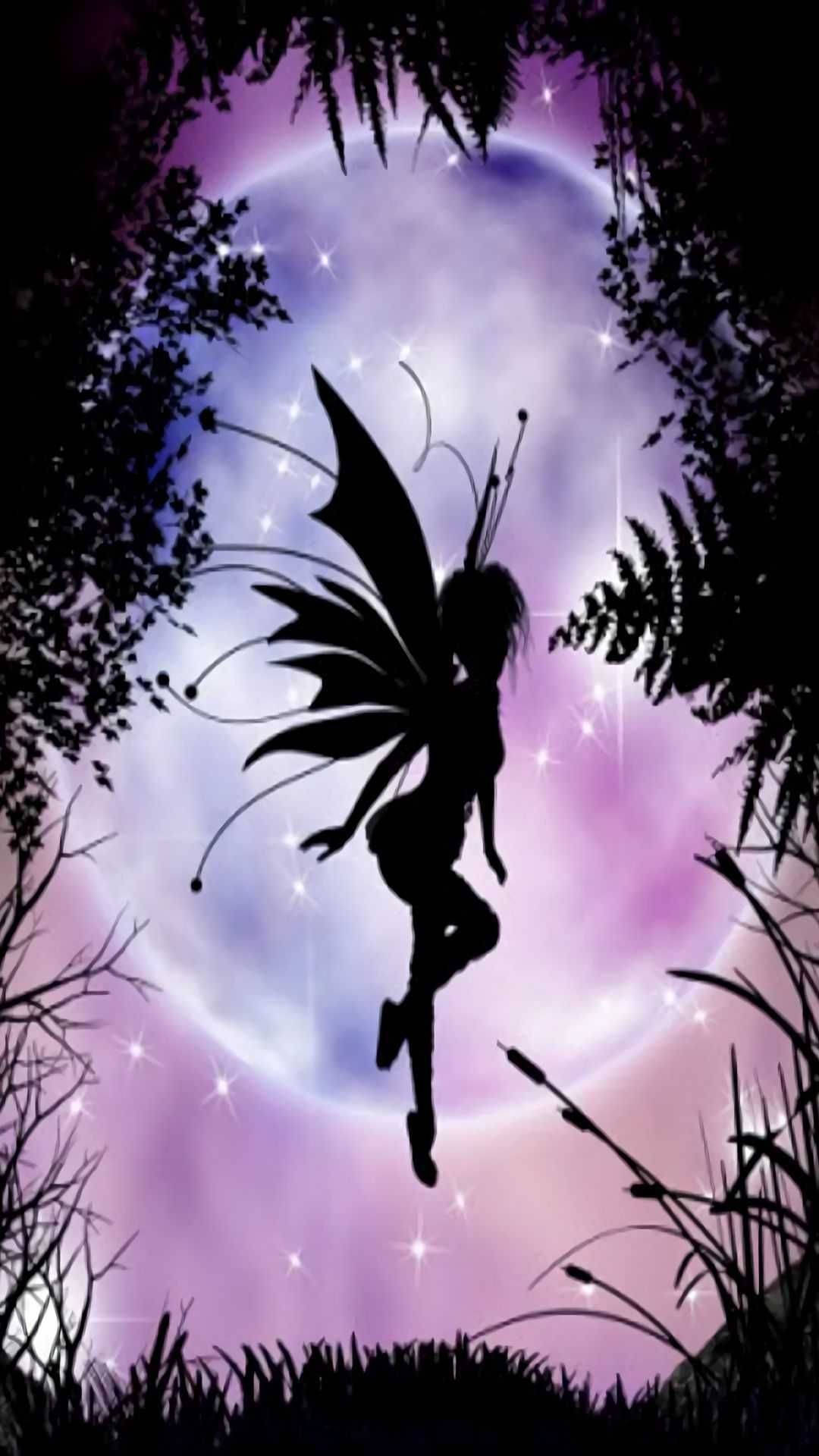 Fairy Aesthetic Silhouette Background