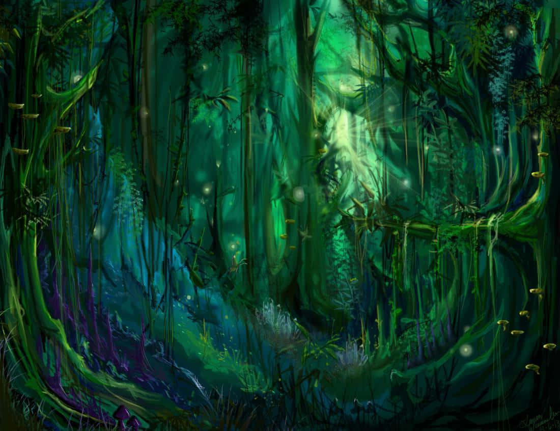 Fairy Forest Green Art