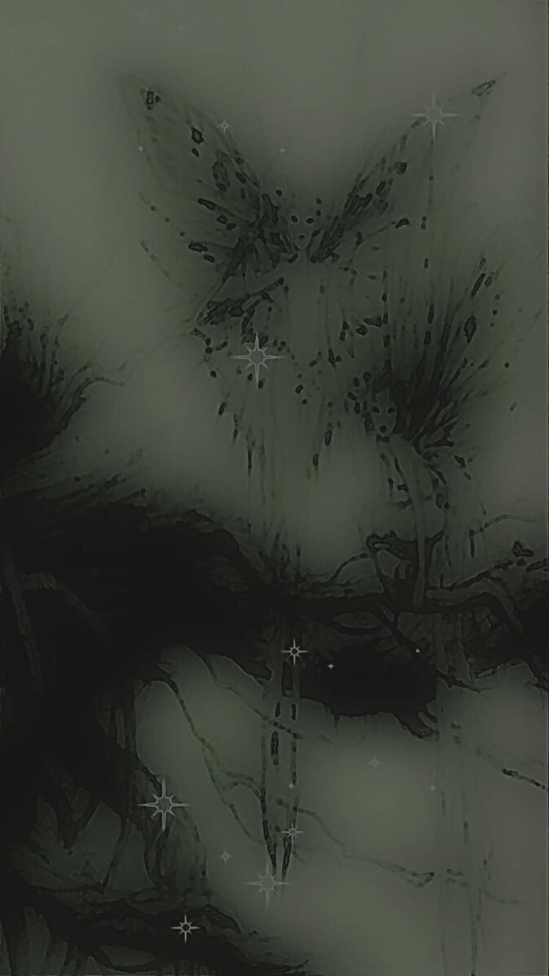 Fairy Grunge Dark Silhouettes Background