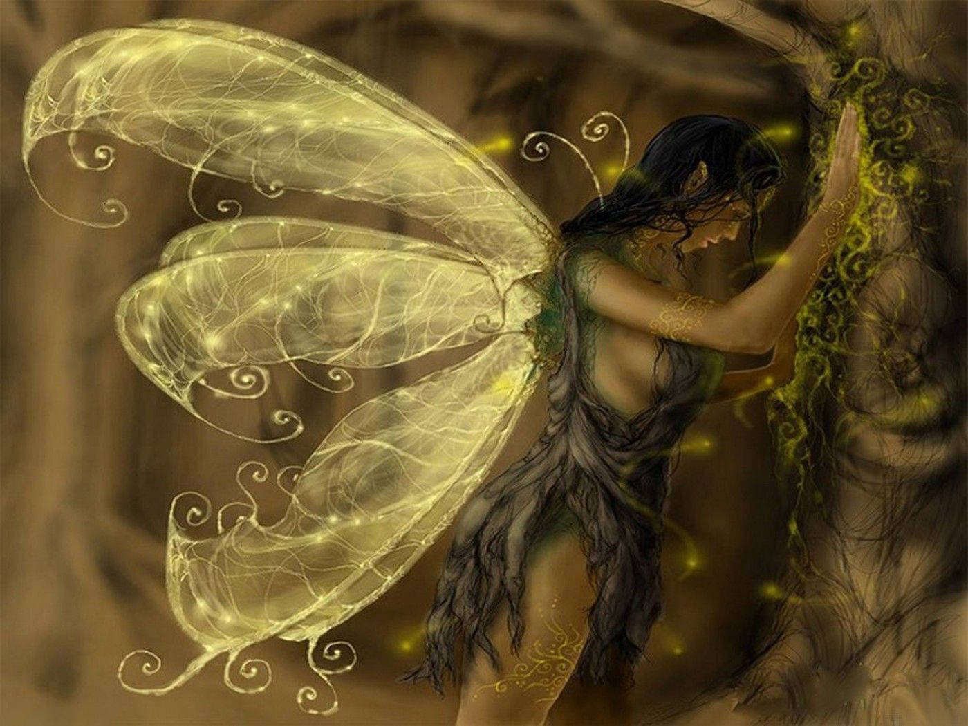 Fairy Grunge Fairy Using Powers Background