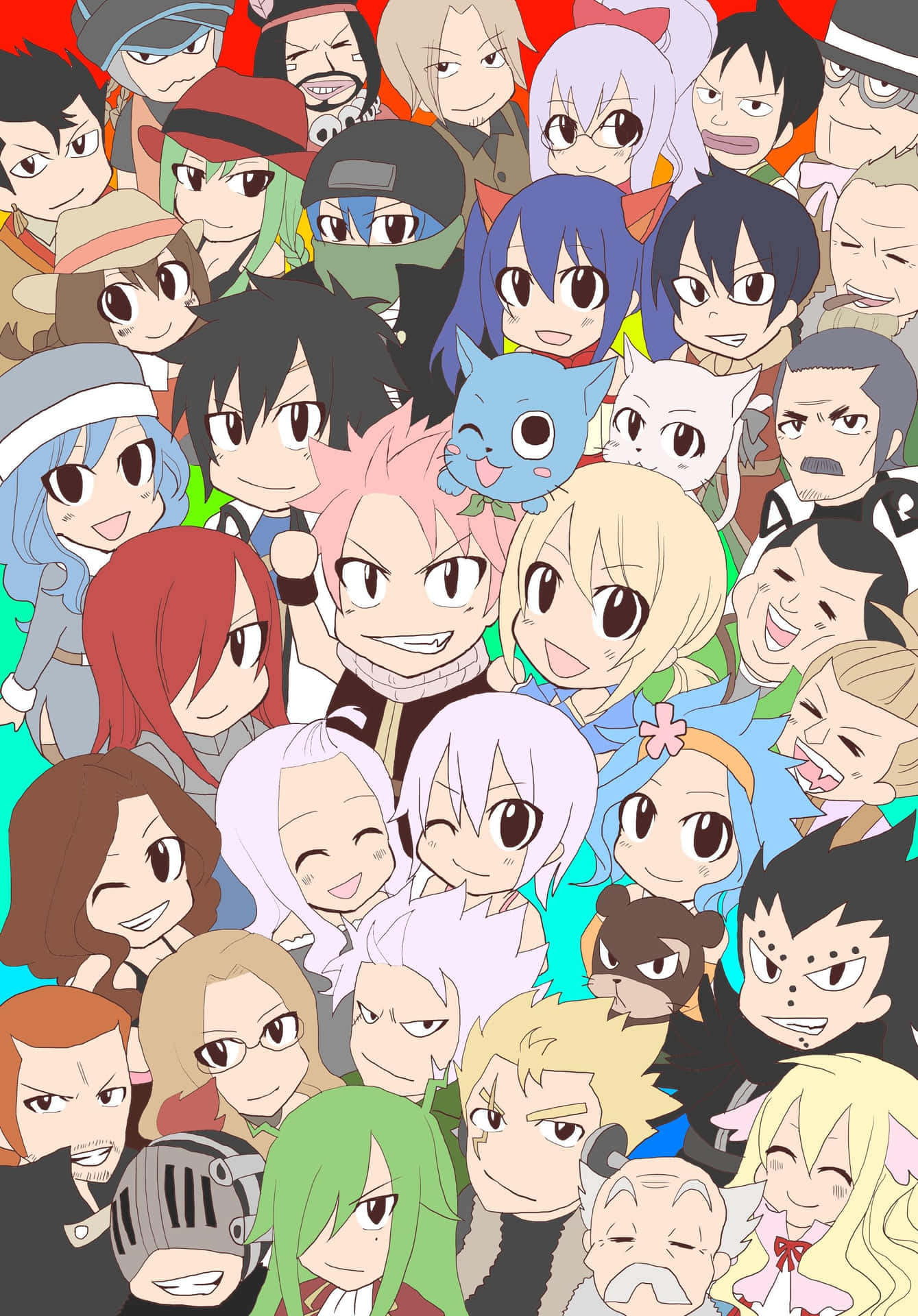 Fairy Tail Aesthetic Chibi Vector Background