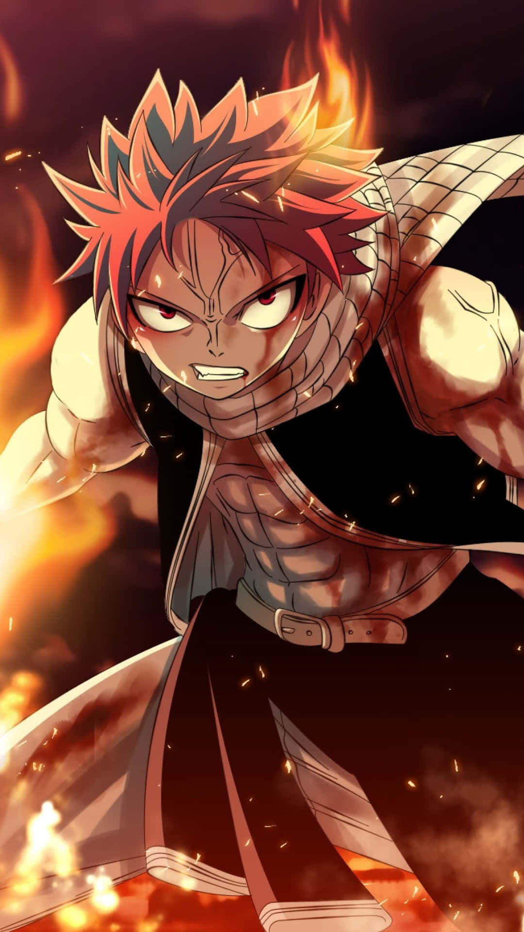 Fairy Tail Aesthetic Natsu Dragneel Intense Look Background
