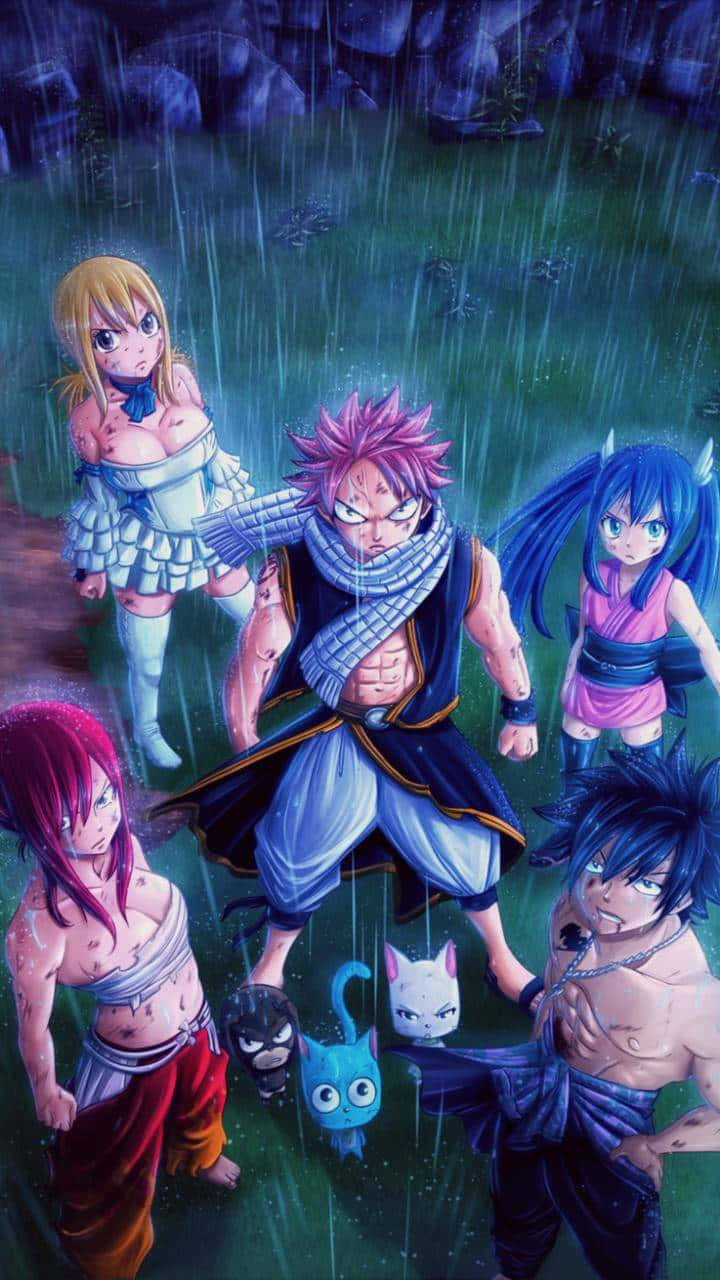 Fairy Tail Aesthetic Standing In The Rain Background