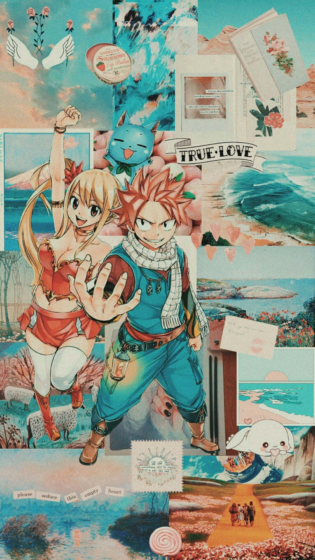 Fairy Tail Aesthetic Teal Filter Background