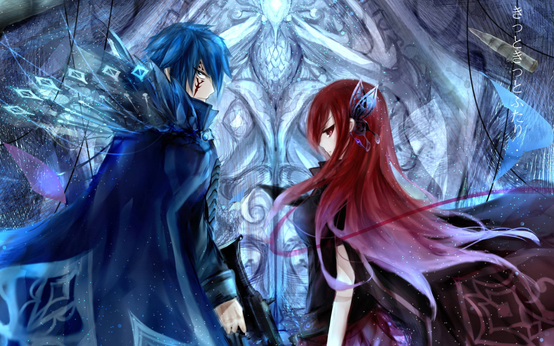 Fairy Tail Characters Jellal And Erza Background