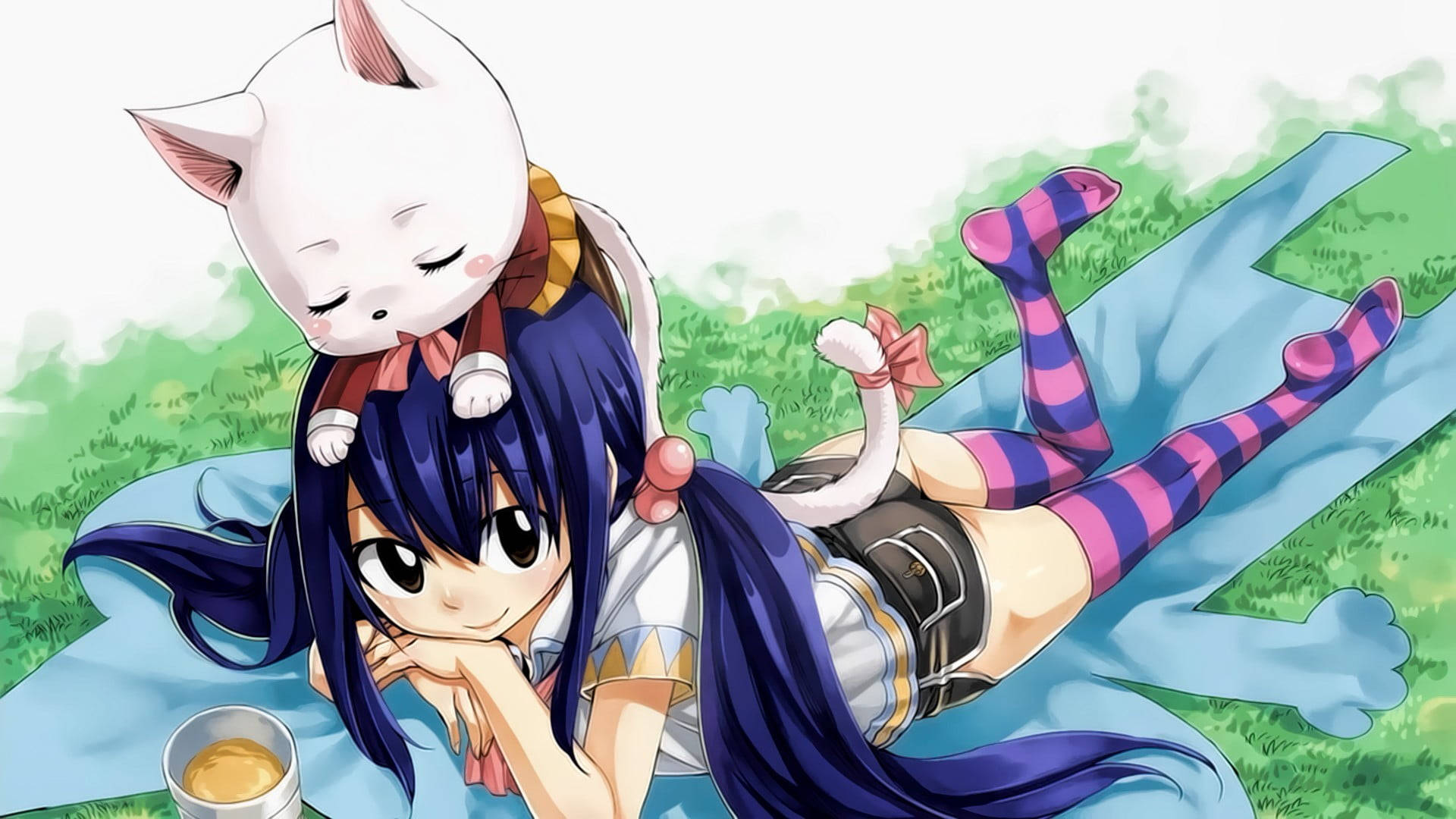 Fairy Tail Characters Wendy And Carla Background