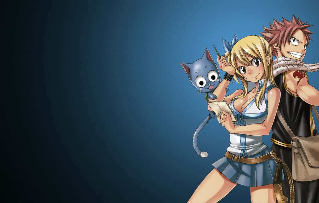 Fairy Tail Dynamic Anime Couple Background