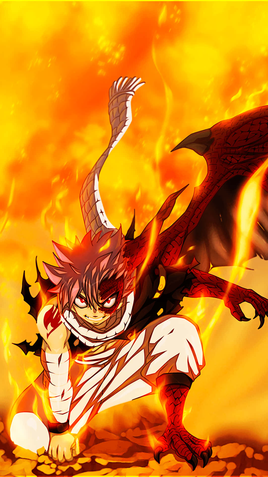 Fairy Tail Iphone Blazing Natsu Dragneel Background