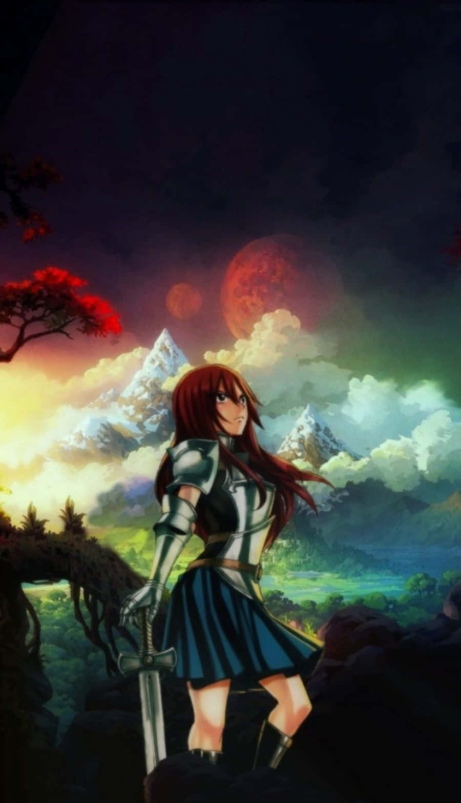 Fairy Tail Iphone Erza Scarlet With Sword