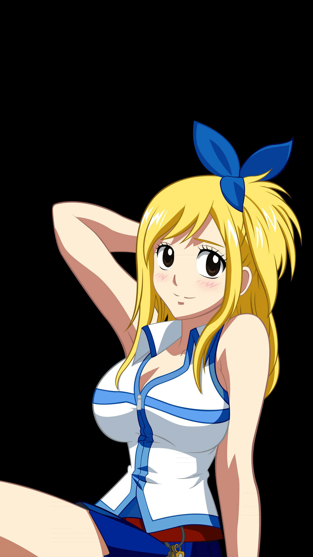 Fairy Tail Iphone Lucy Heartfilia Shy Smile Background