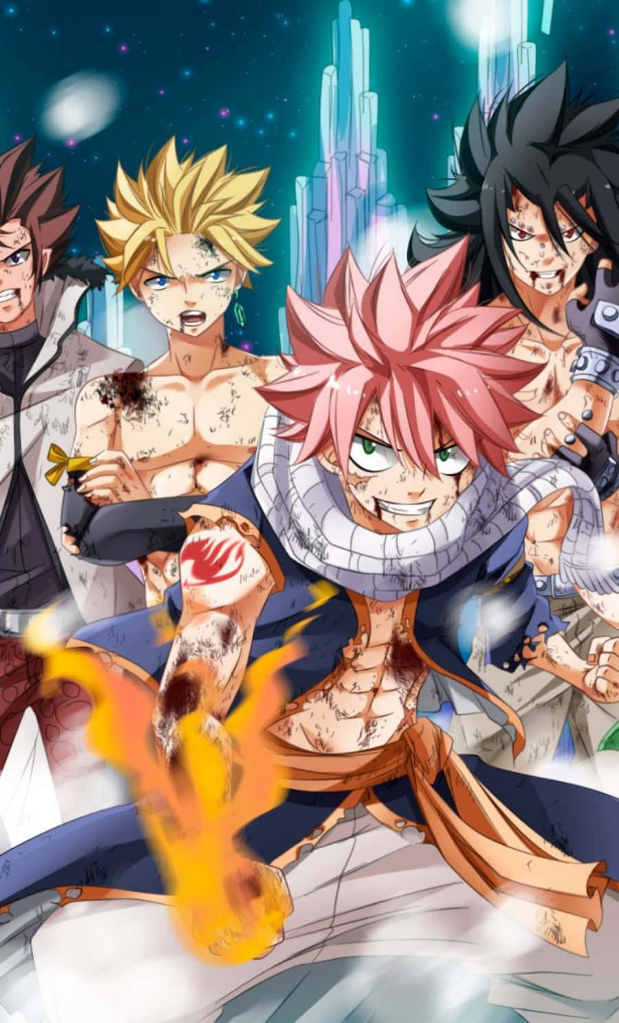 Fairy Tail Iphone Male Characters Background