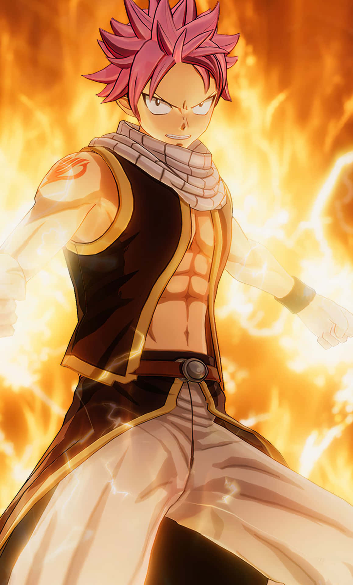 Fairy Tail Iphone Natsu Dragneel Fierce Look