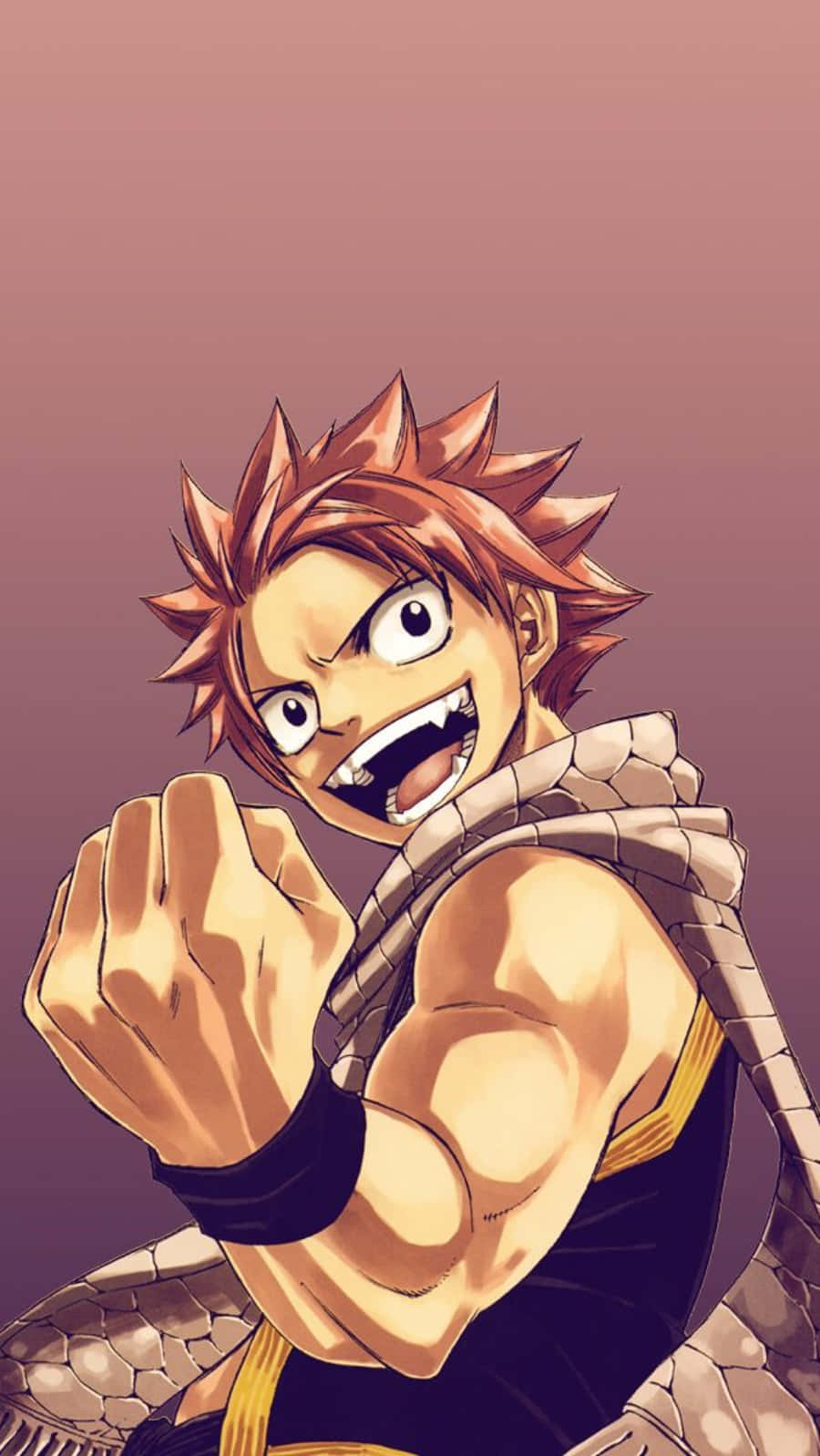 Fairy Tail Iphone Natsu Dragneel Showing Fist