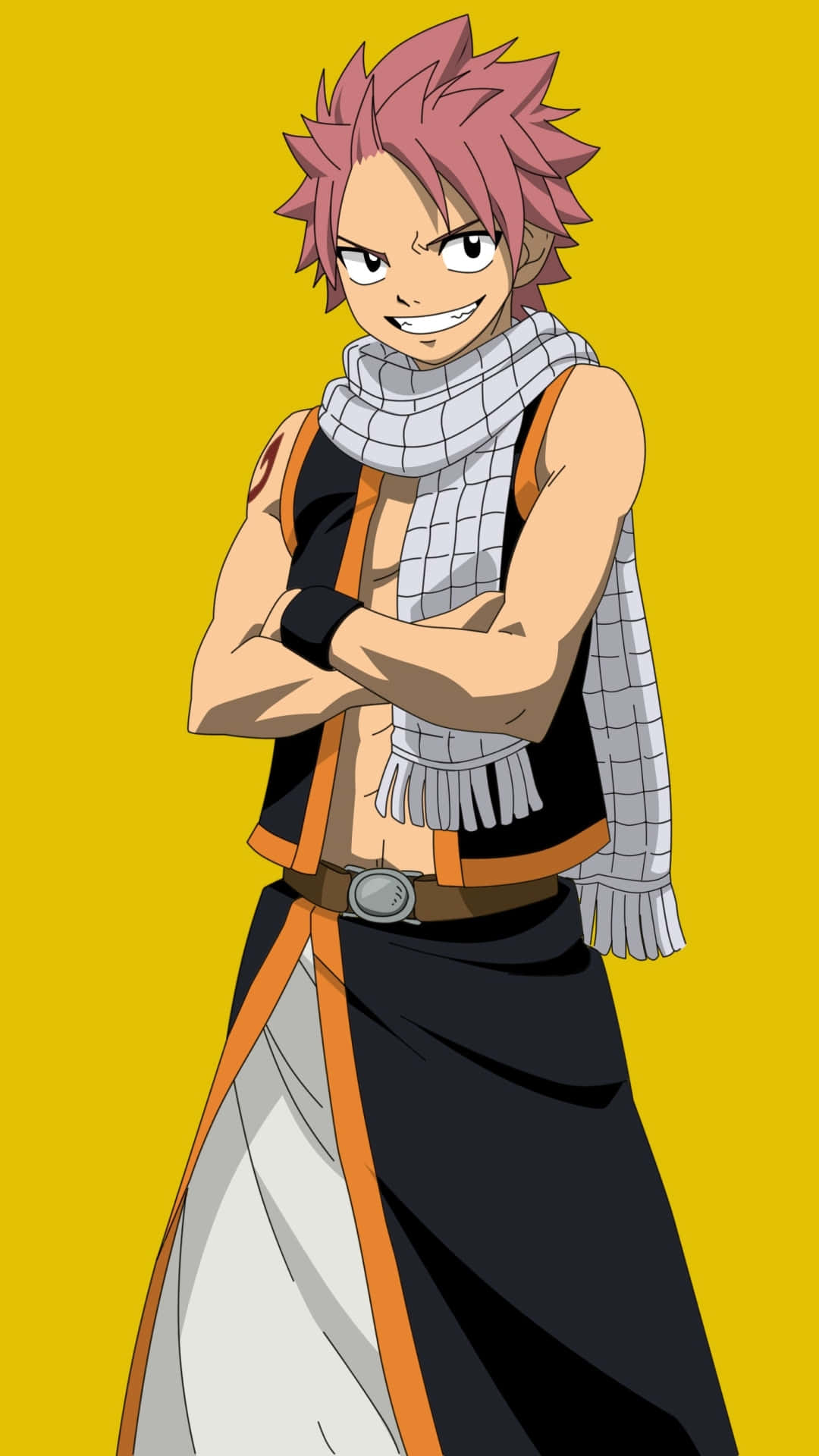 Fairy Tail Iphone Natsu Dragneel Smiling Background