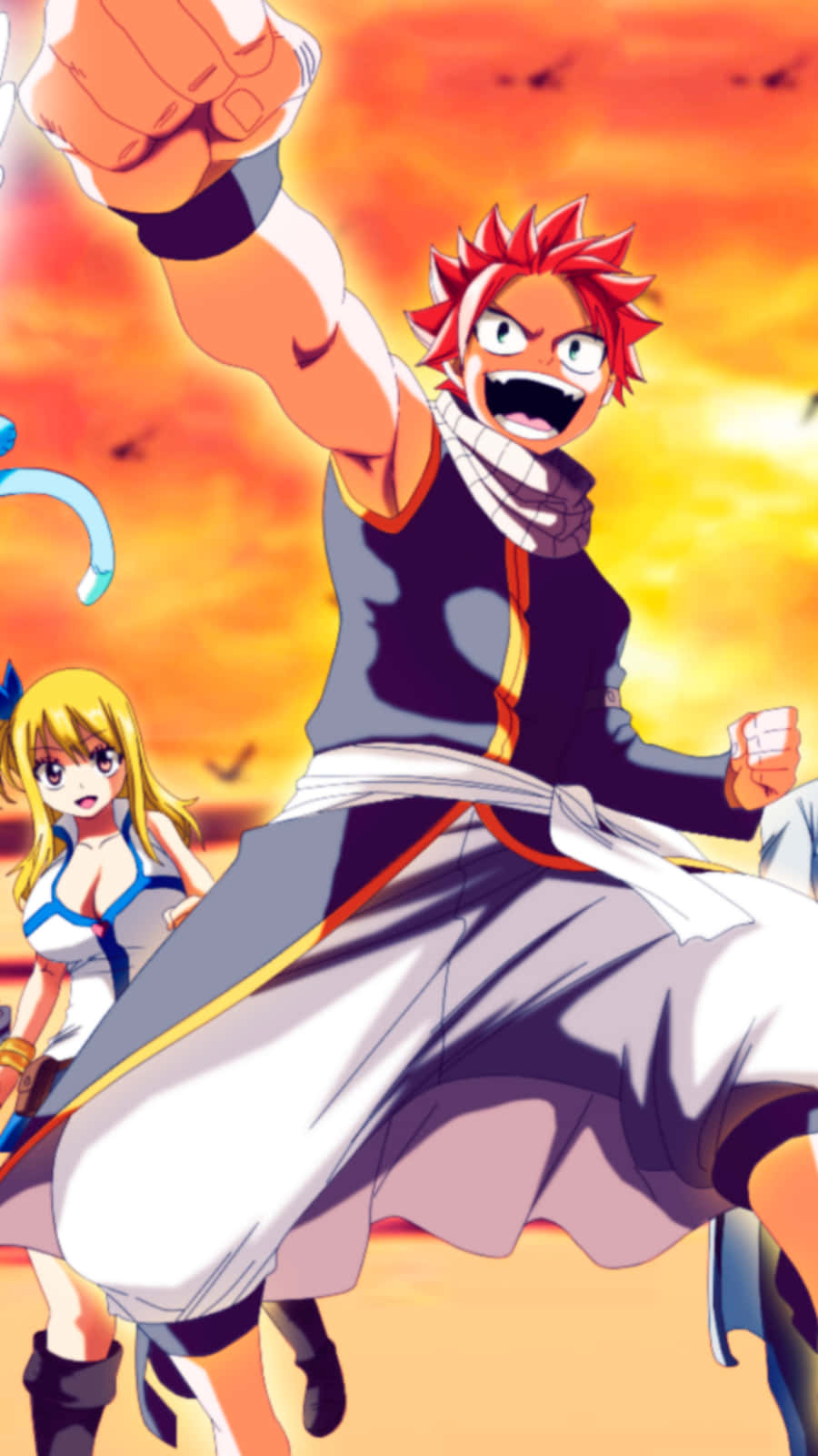 Fairy Tail Iphone Natsu Dragneel With Lucy Heartfilia