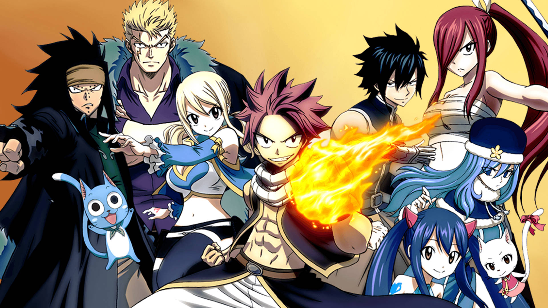 Fairy Tail Natsu And Friends Background