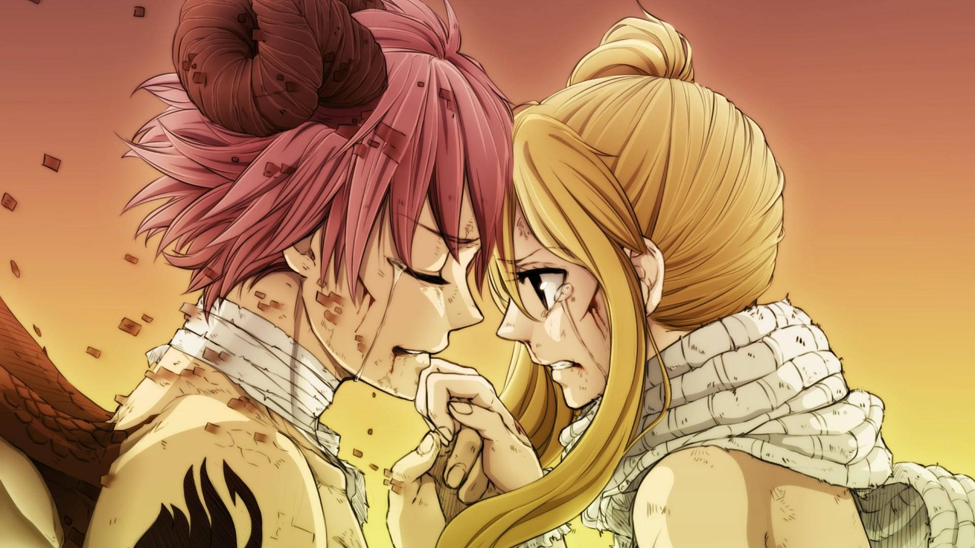 Fairy Tail Natsu With Lucy Background