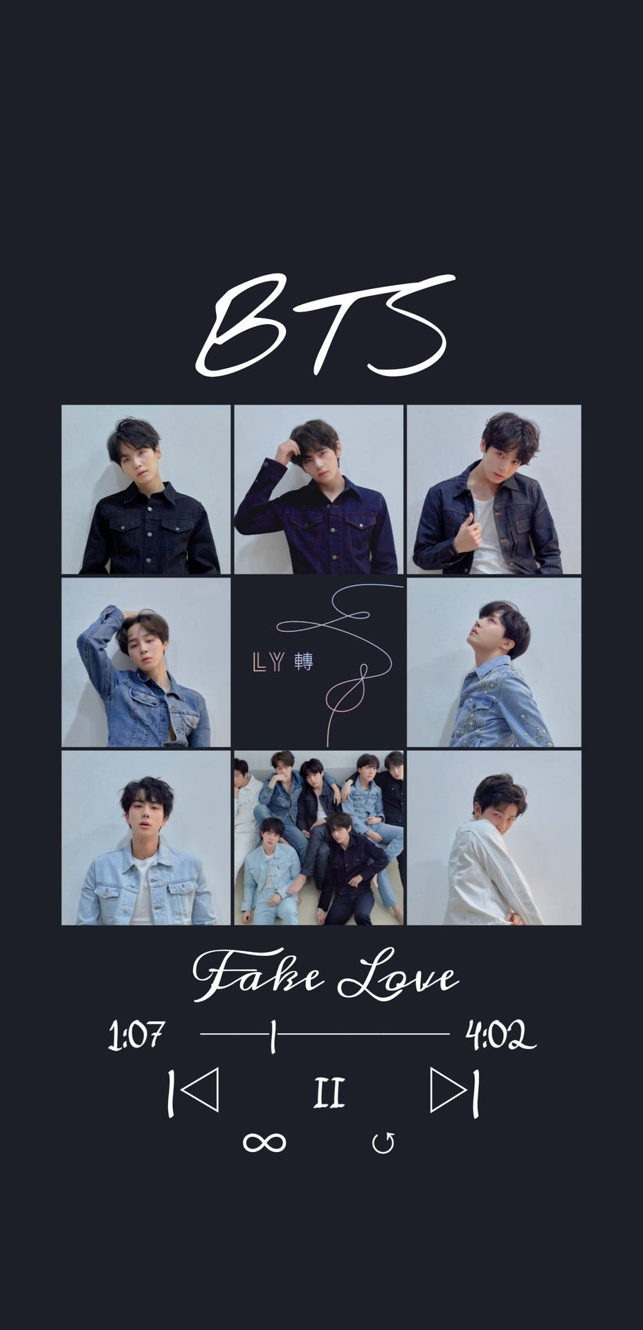 Fake Love Music Player Lockscreen Bts Background