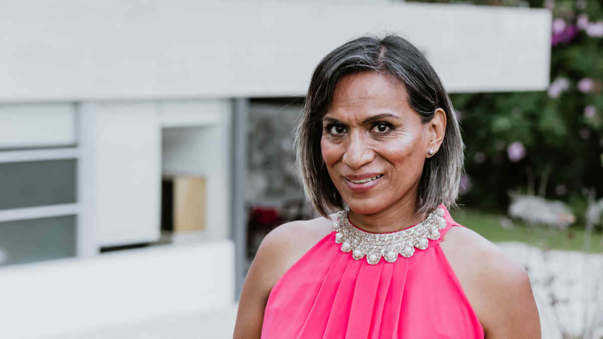 Fake Woman Wearing Pink Top Background