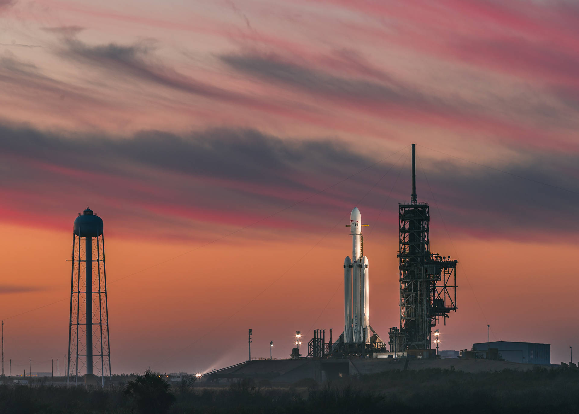 Falcon Heavy Rocket By Spacex Background