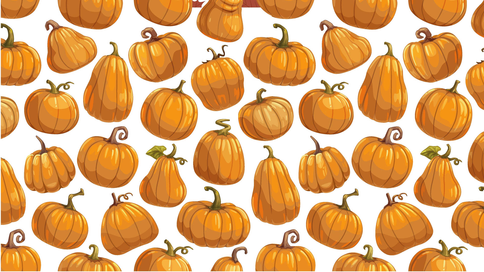 Fall Aesthetic Pumpkins Drawing Background