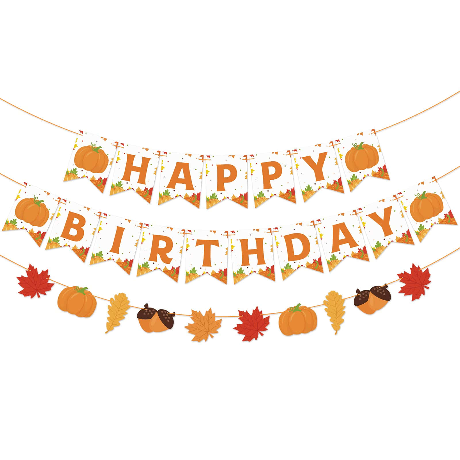 Fall Birthday With Acorns Background