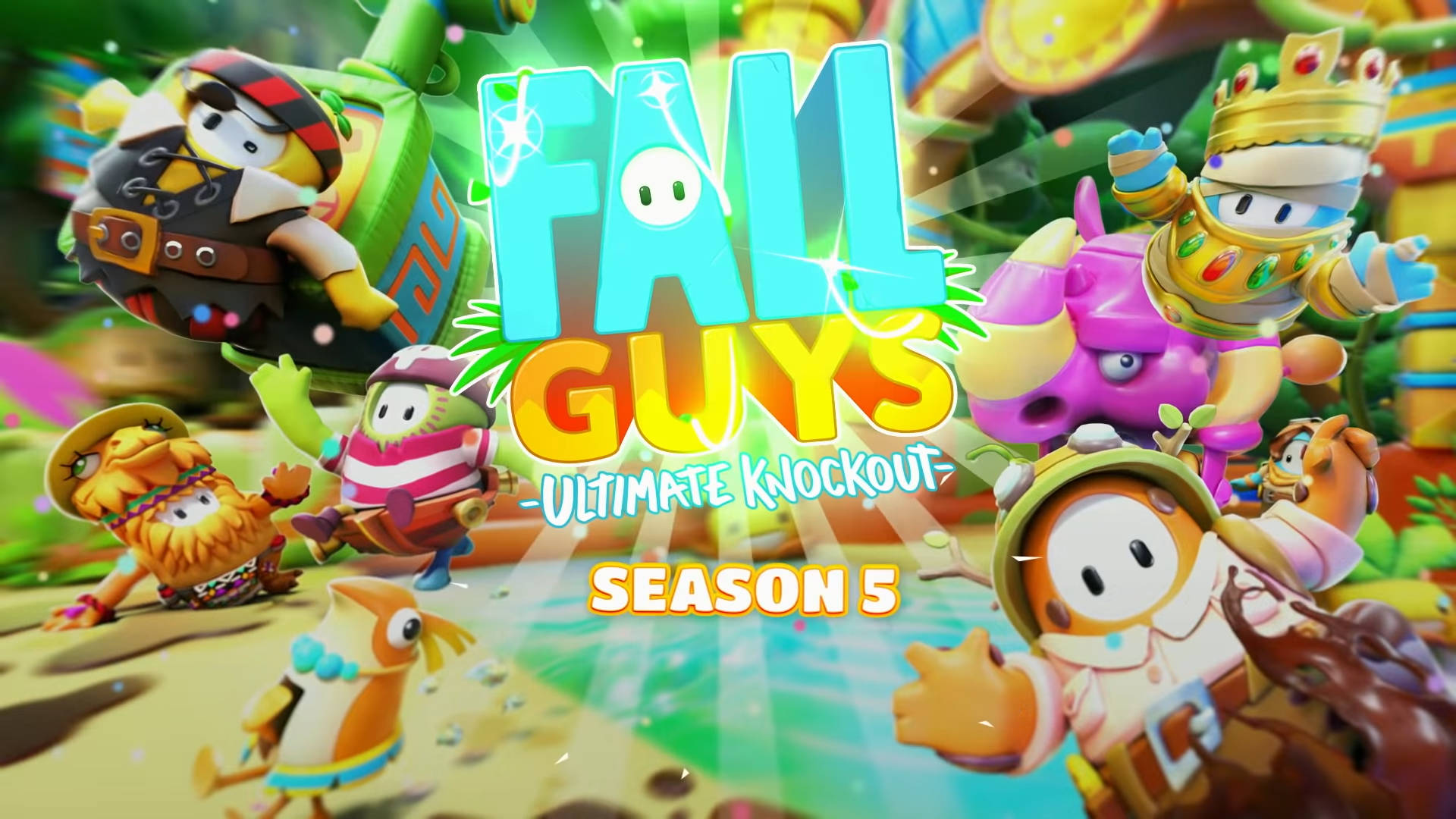 Fall Guys Ultimate Knockout Season 5 Game Poster Background