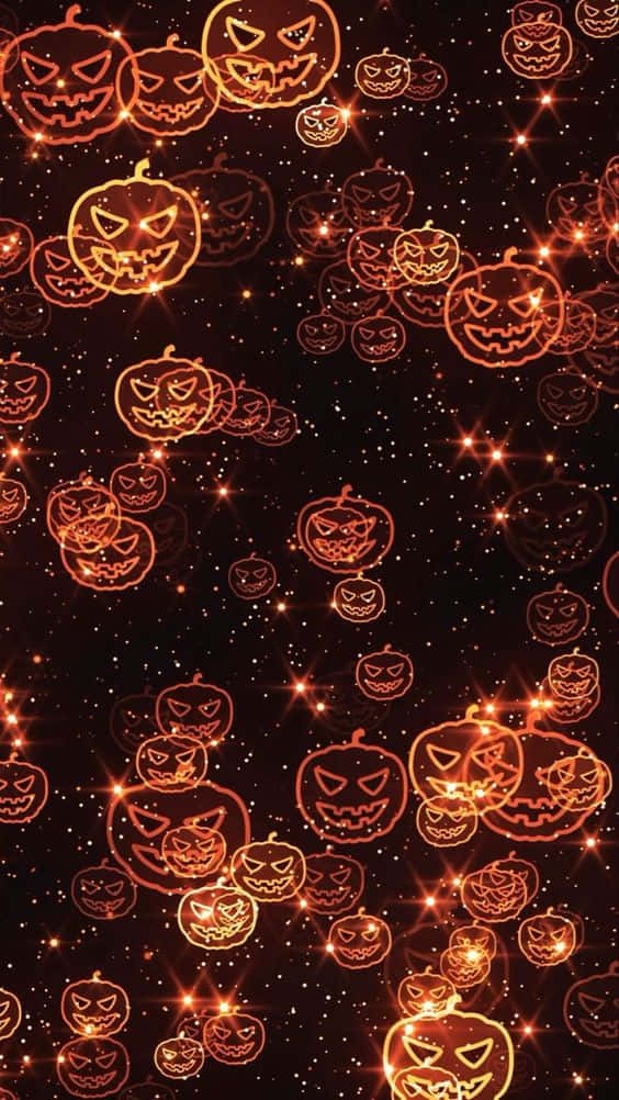 Fall Halloween Iphone Orange Lights Background