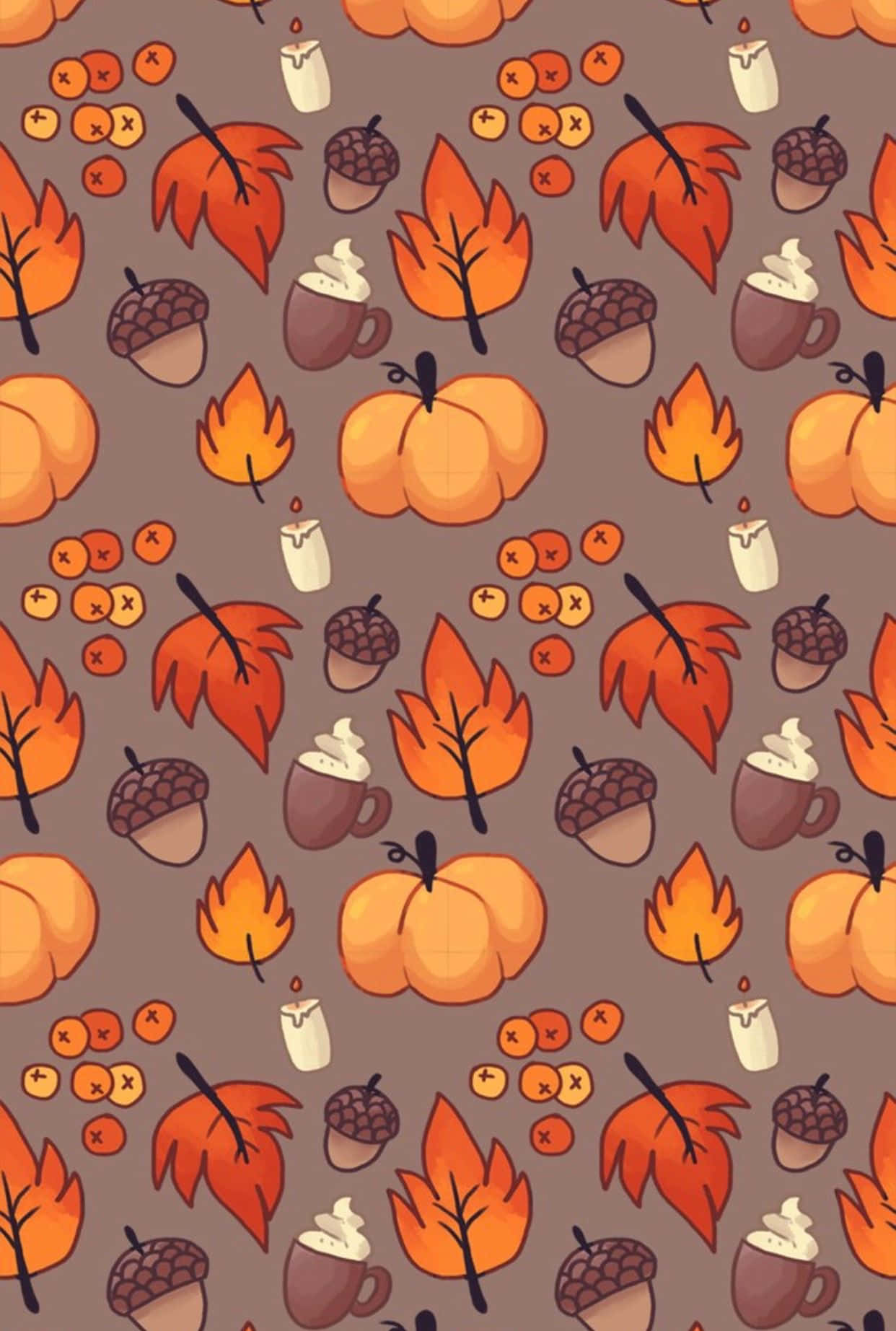 Fall Halloween Iphone Orange Pattern Background