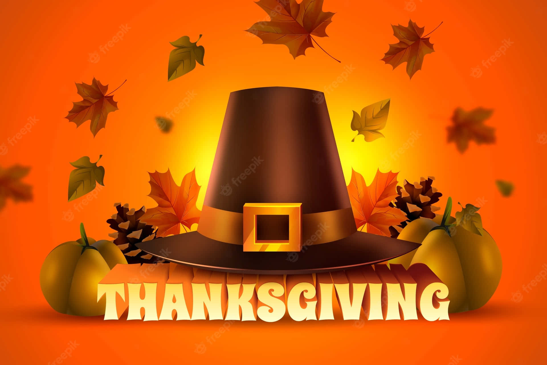 Fall Hat Thanksgiving Background