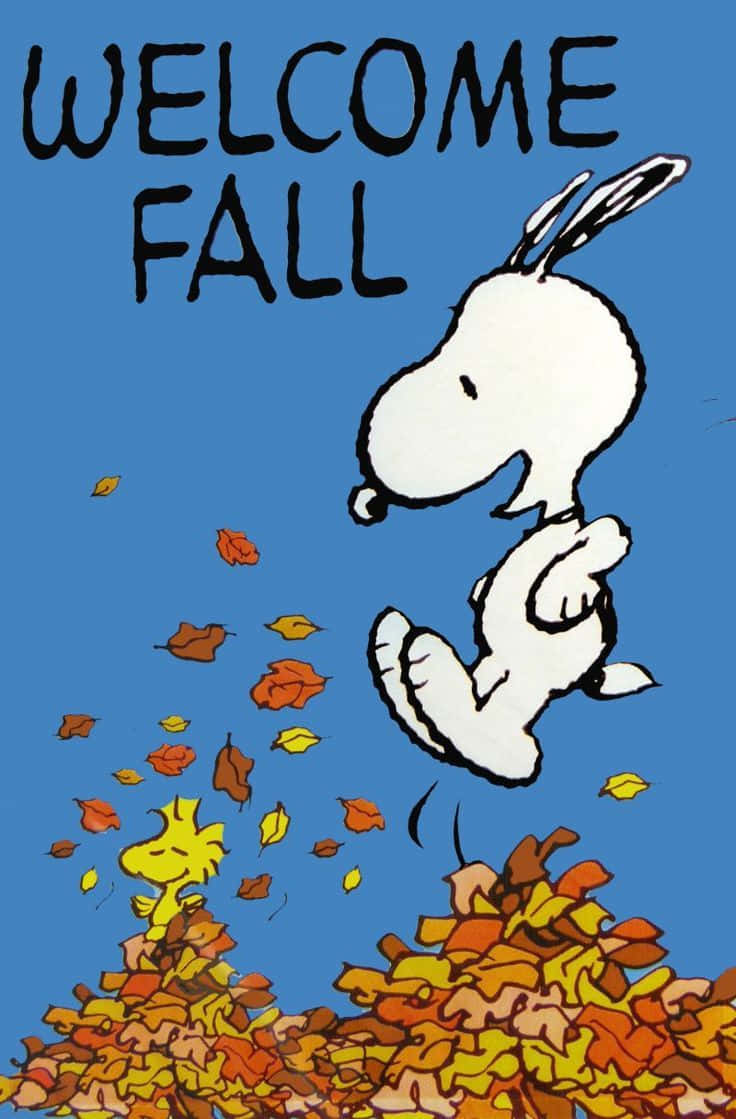 Fall Into Fun With Snoopy Background