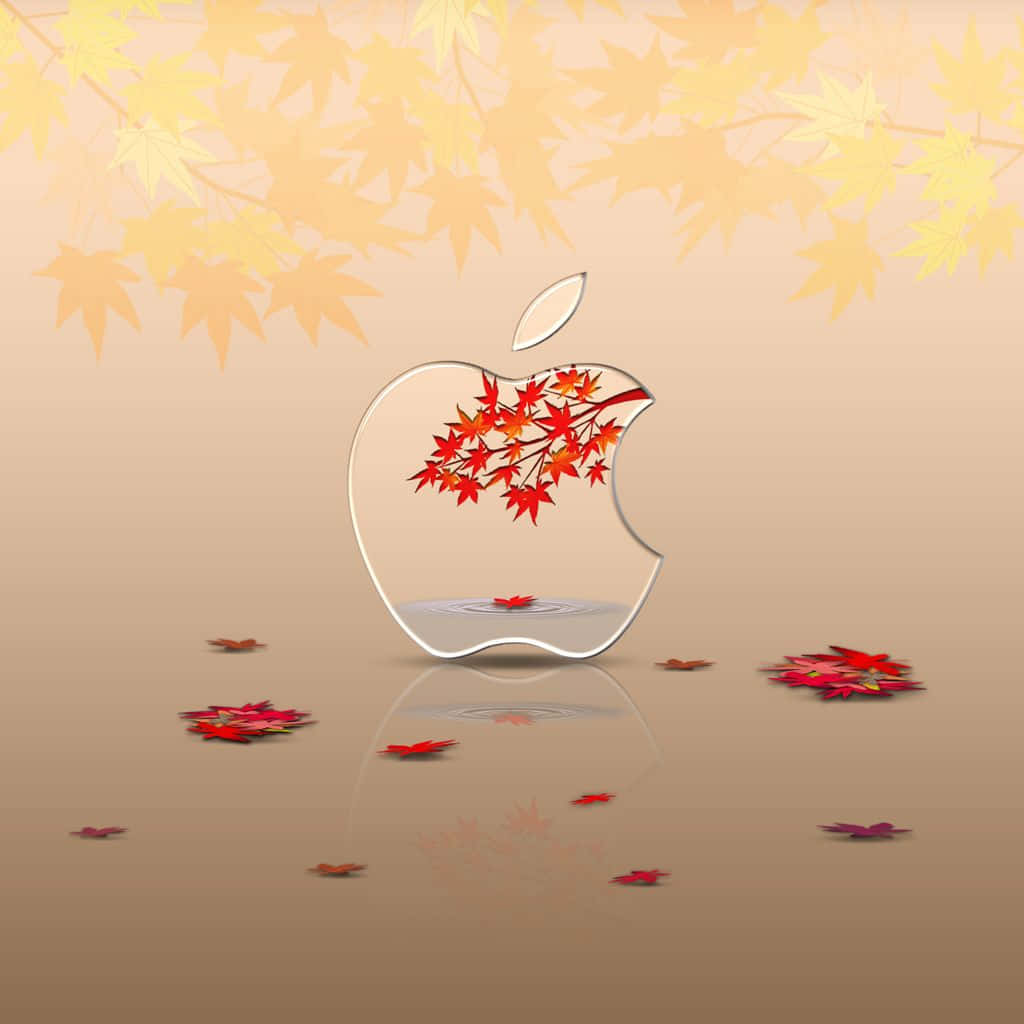 Fall Ipad Leaves Apple Logo Background