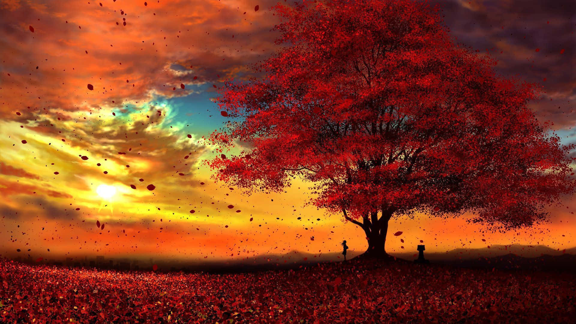 Fall Landscape Aesthetic Desktop Background