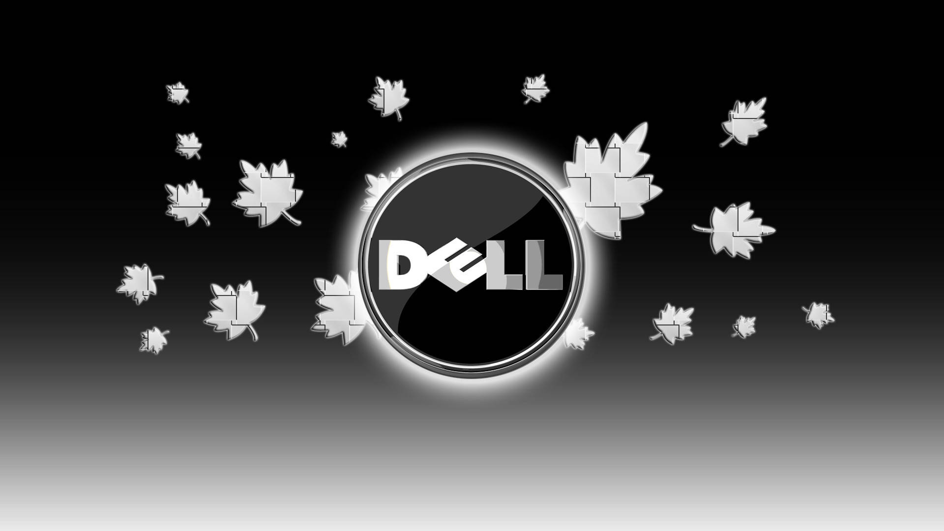 Fall Leaves And Dell Hd Logo Background