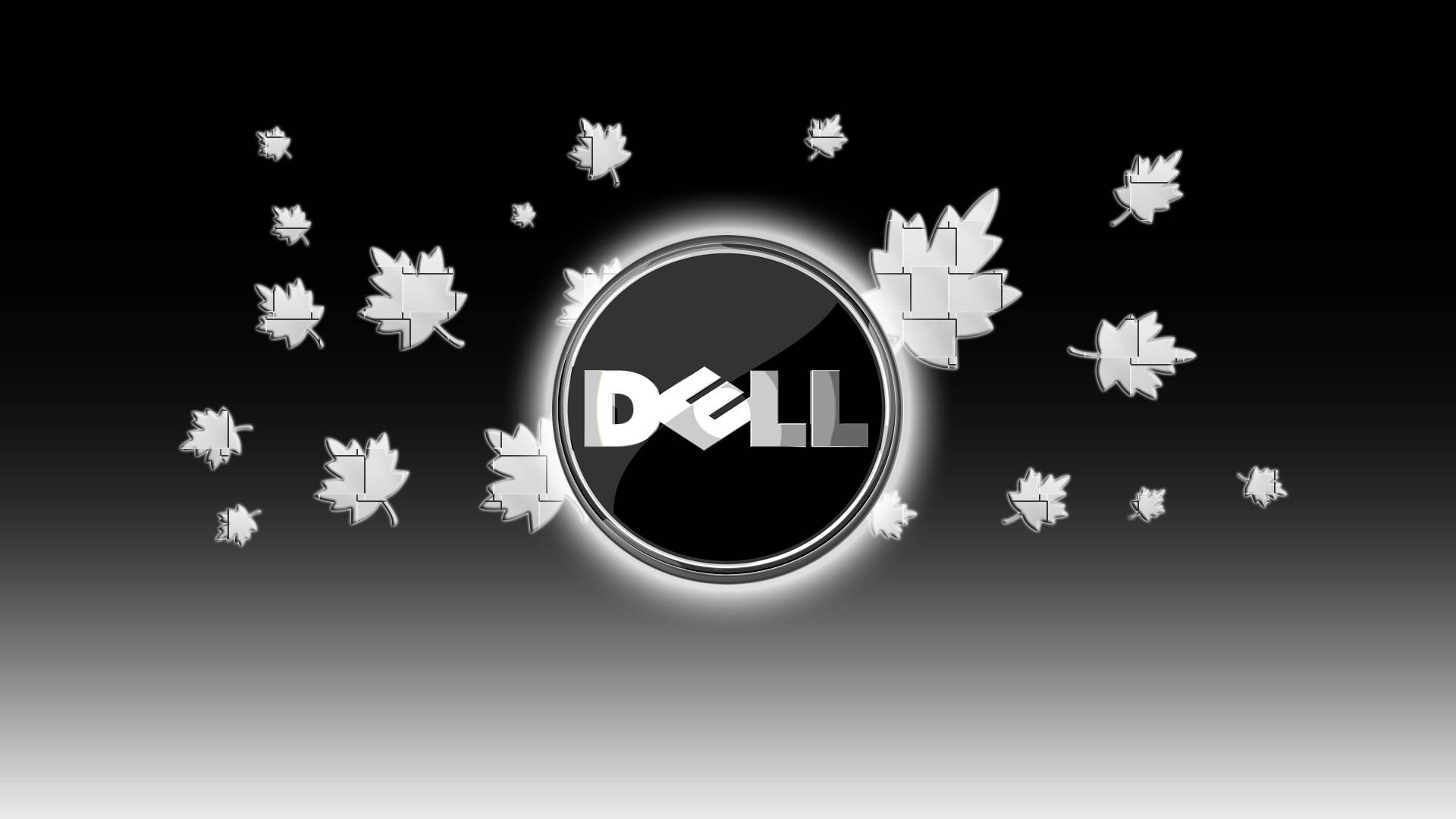 Fall Leaves And Dell Hd Logo